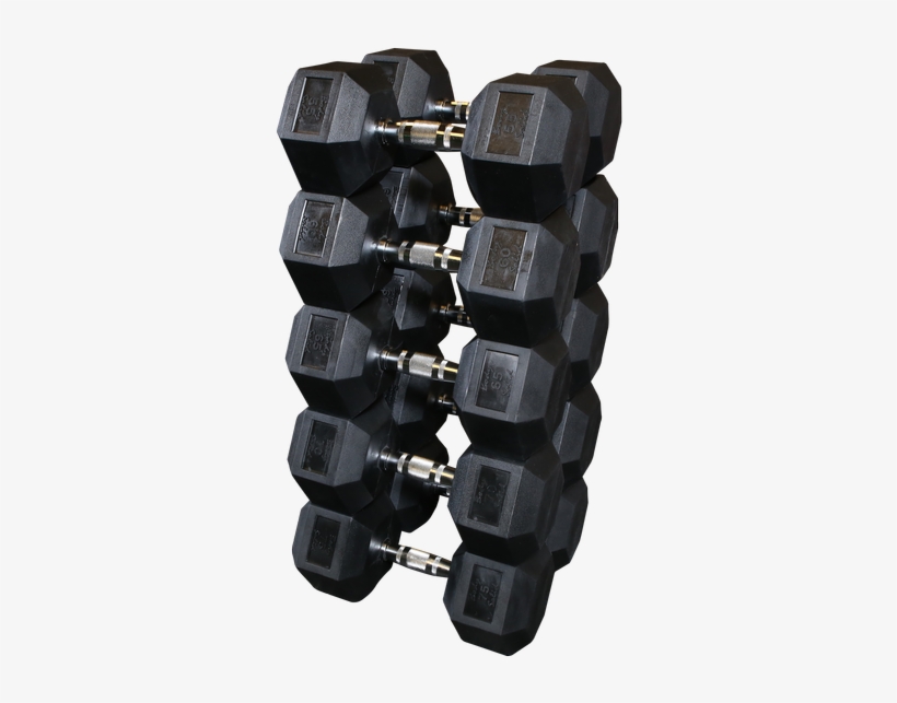 Sdrs650 Rubber Hex Dumbbell 55-75lb Pairs - Body Solid Rubber Coated Dumbbell Pairs 5-100lbs., transparent png download