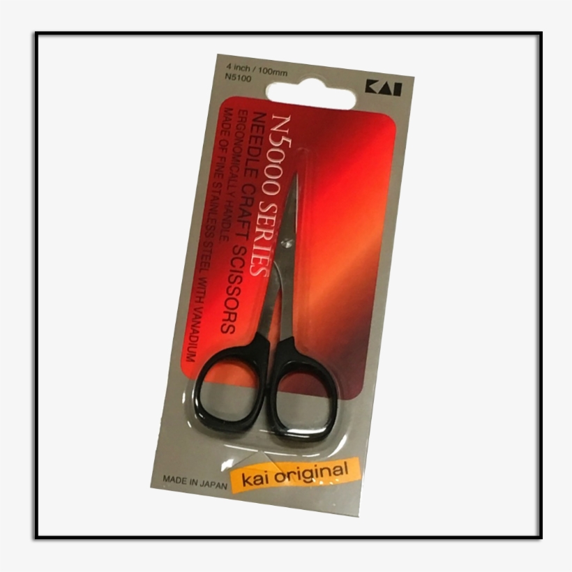Kai N5100 4-inch Needle Craft Scissors - Kai 5100c 4-inch Curved Tip Needlecraft Scissors, transparent png download