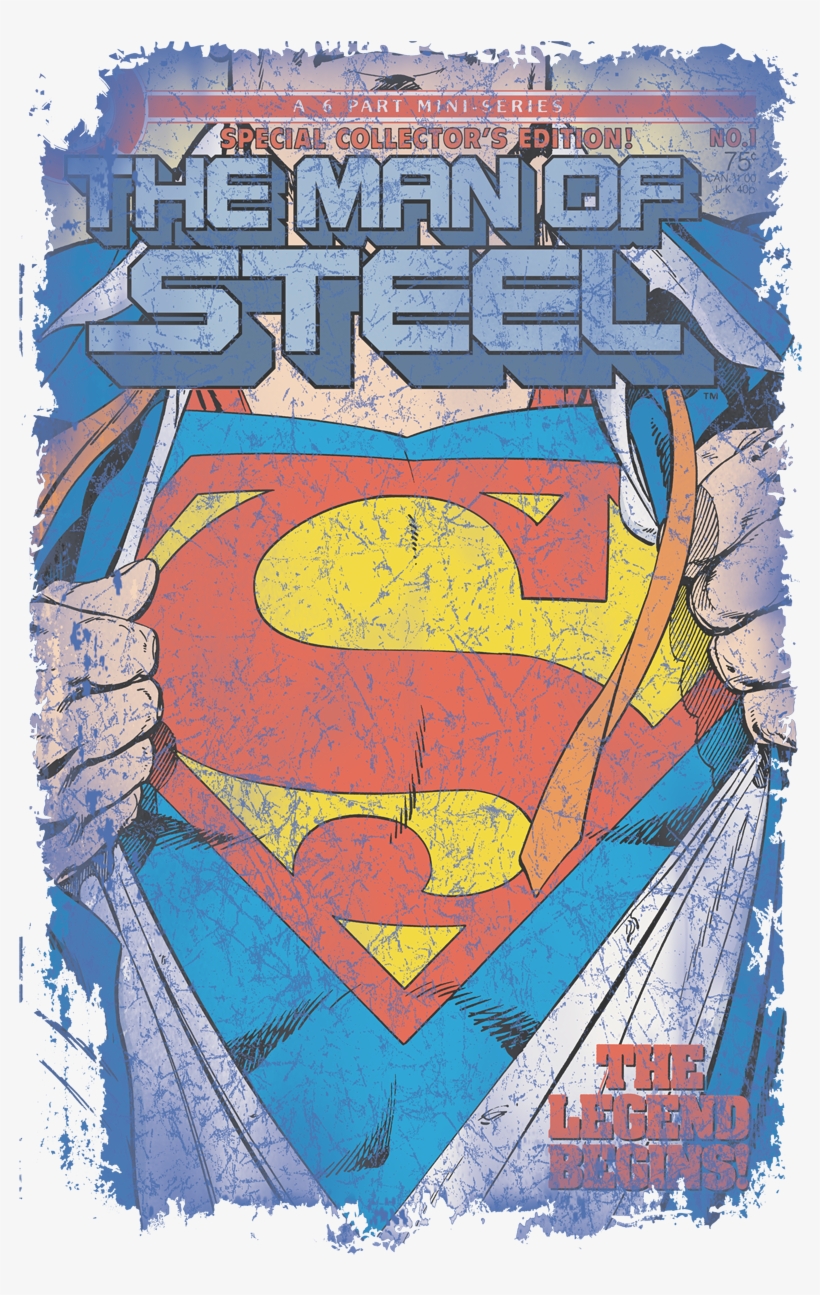 Superman Legendary Pullover Hoodie - Man Of Steel 1 Variant Cover, transparent png download