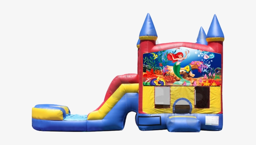 Combo Castle Slide Little Mermaid $130 - Stickers Chambre D'enfant Tête De Lit La Petite Sirene, transparent png download