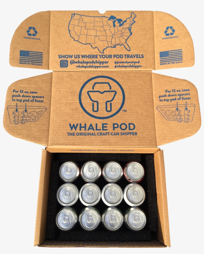 Shipping Beer With Whale Pod Shipper - Drink Can, transparent png download