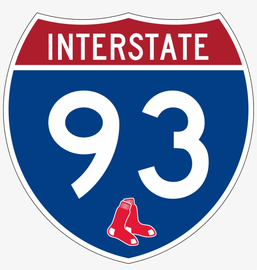 If Red Sox Maintain Pace, They Would Win 93 Games - Interstate 93 Sign, transparent png download
