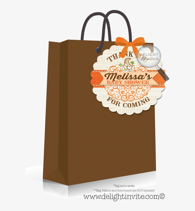 Little Pumpkin Baby Shower Favor Tags - Party, transparent png download