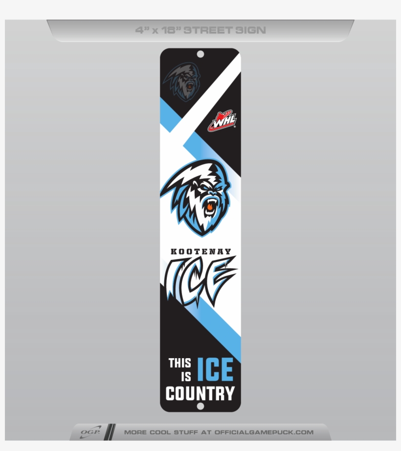 Kootenay Ice Custom Street Sign - Traffic Sign, transparent png download