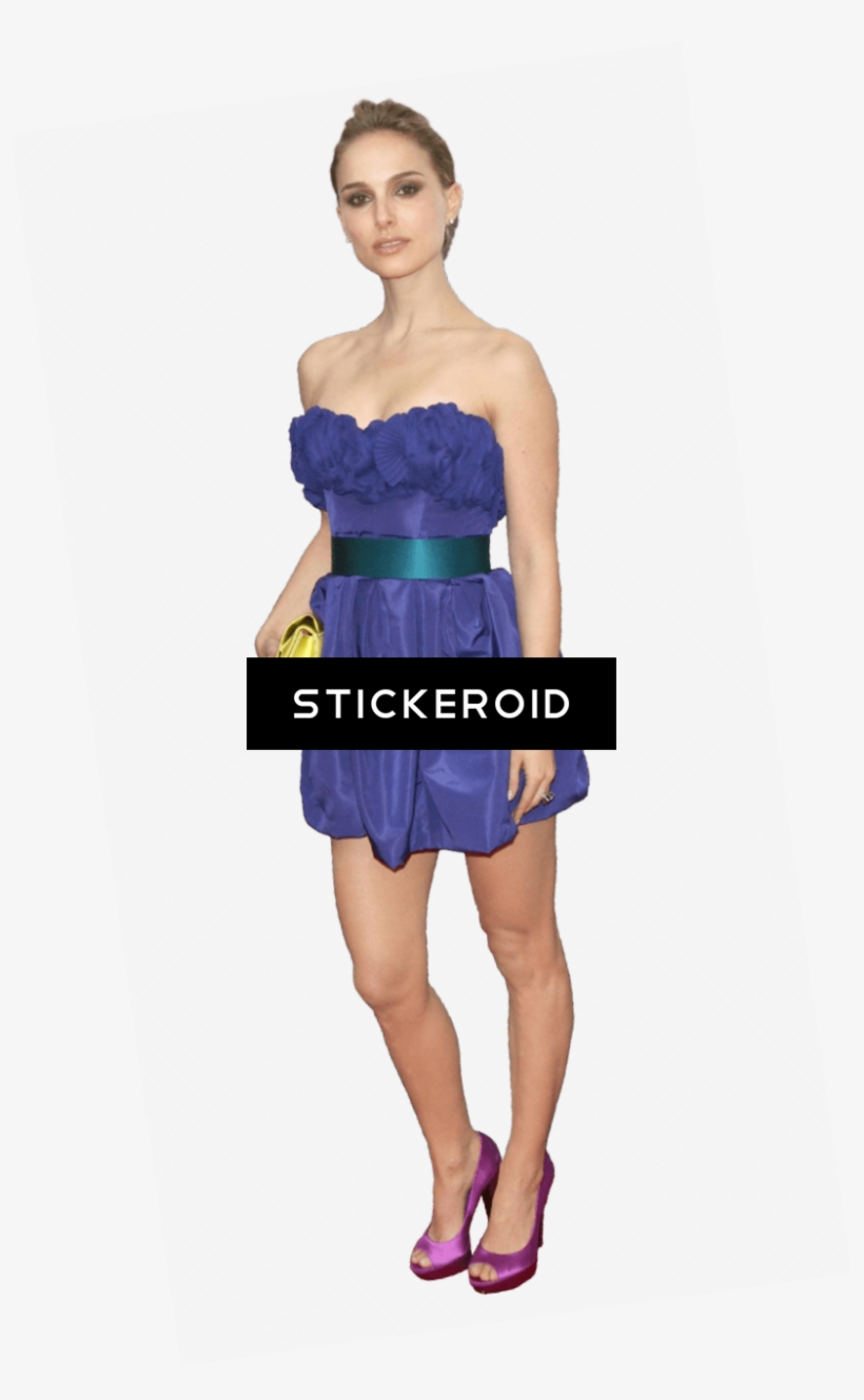 Natalie Portman Purple Dress - Cocktail Dress, transparent png download