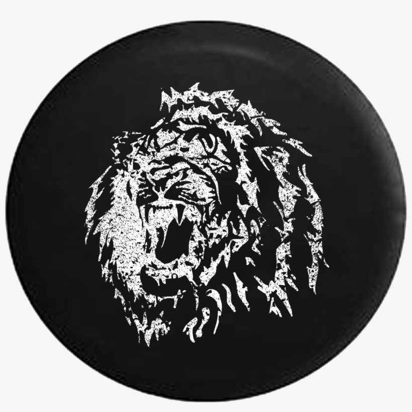 African Lion Roar Jeep Camper Spare Tire Cover T024 - Spare Tire, transparent png download