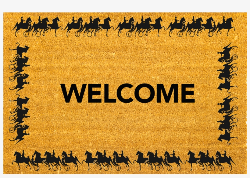 Horse And Carriage Coco Coir Doormat - Envelor Home Horse/carriage Doormat, transparent png download
