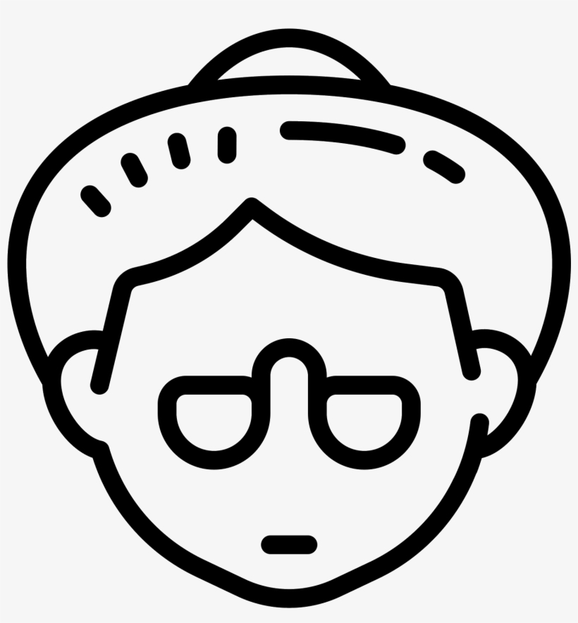 This Is An Image Of An Elderly Lady Facing Towards - Woman, transparent png download