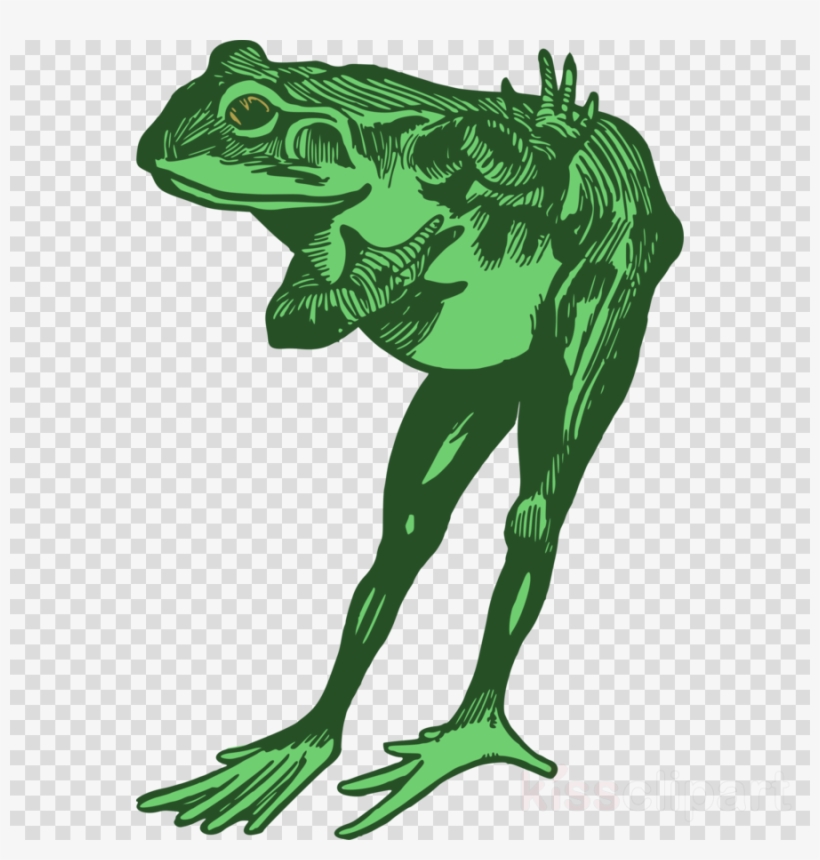 Bowing Frog Clipart Toad True Frog - Frog Leg Black And White, transparent png download