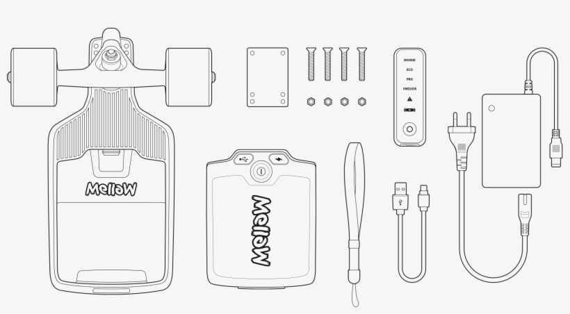 Mellow Drive In The Box - Electric Skateboard, transparent png download