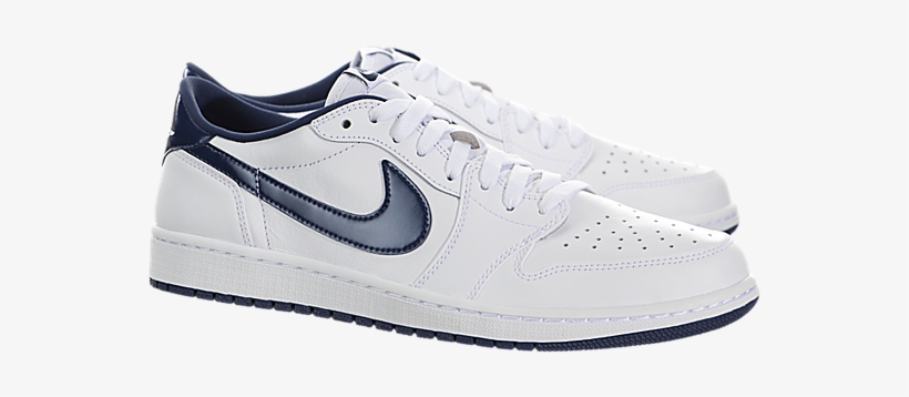 Air Jordan 1 Retro Low Og White Navy Shoes,jordan Caps - Air Jordan 1 Retro Low Og Mens, transparent png download