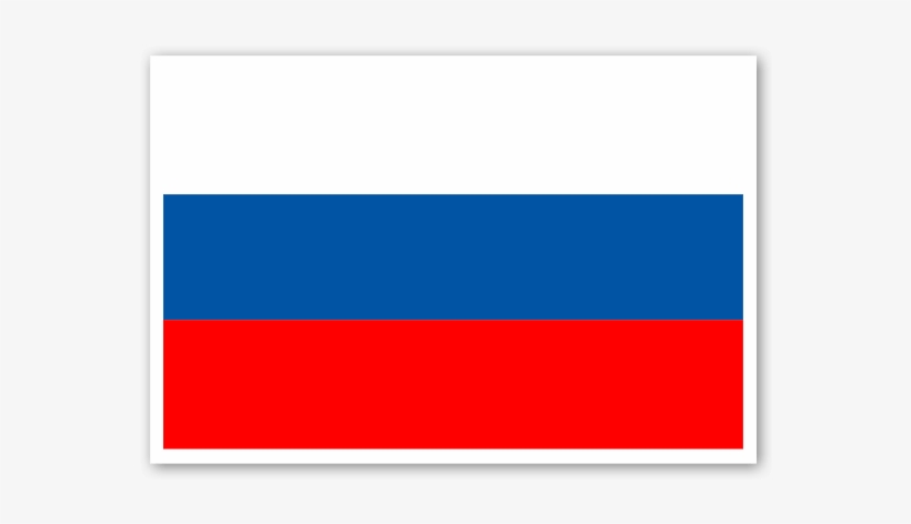 Russia Flag Sticker - Cobalt Blue, transparent png download