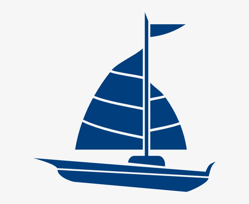 Shell Clipart Navy Blue - Blue Sailboat Clipart, transparent png download