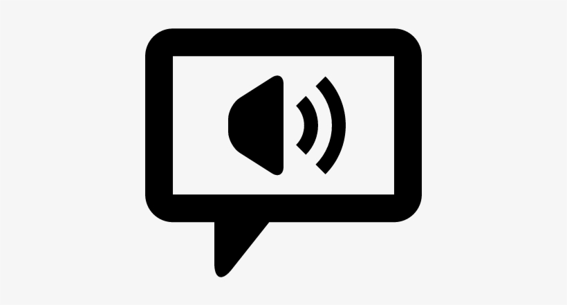 Speaker Inside A Dialogue Box Vector - Icon, transparent png download