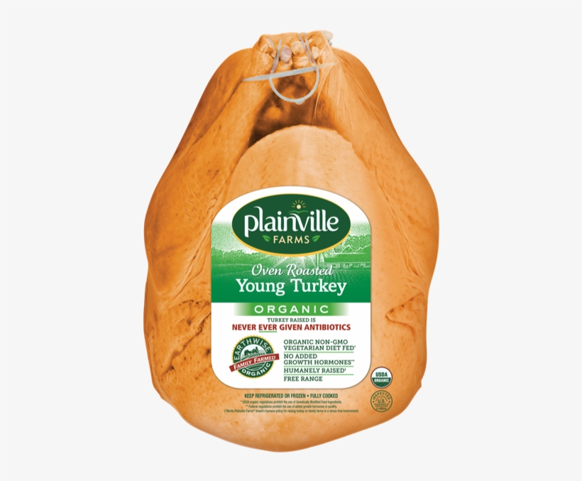 Organic Oven Roasted Whole Turkey - Plainville Farms Burgers, Turkey, 94% Lean/6% Fat,, transparent png download