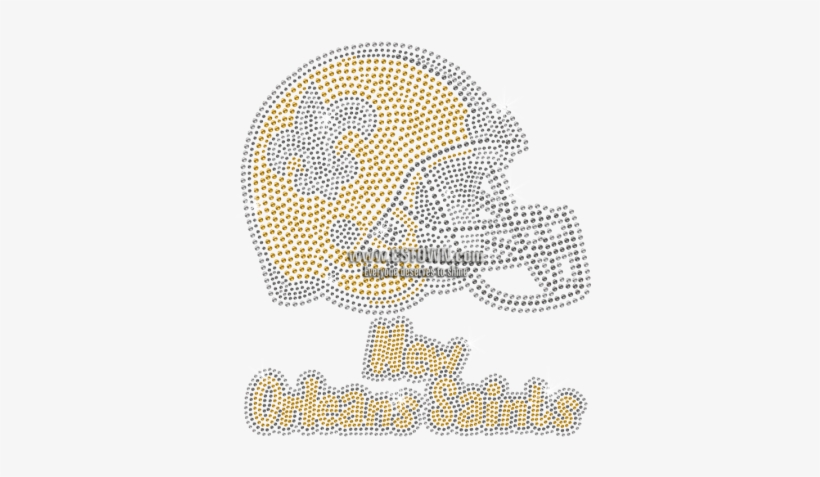 Custom Cool Sparkling New Orleans Saints Helmet Diamante, transparent png download