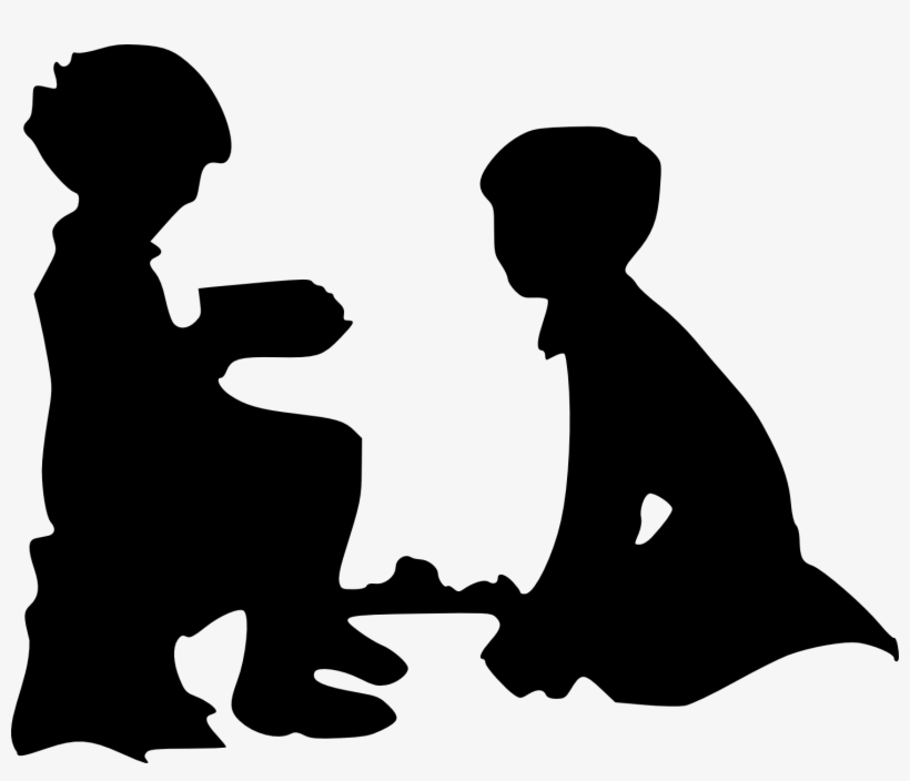Child Silhouette Clip Art - Happy Friendship Day Best Friend, transparent png download