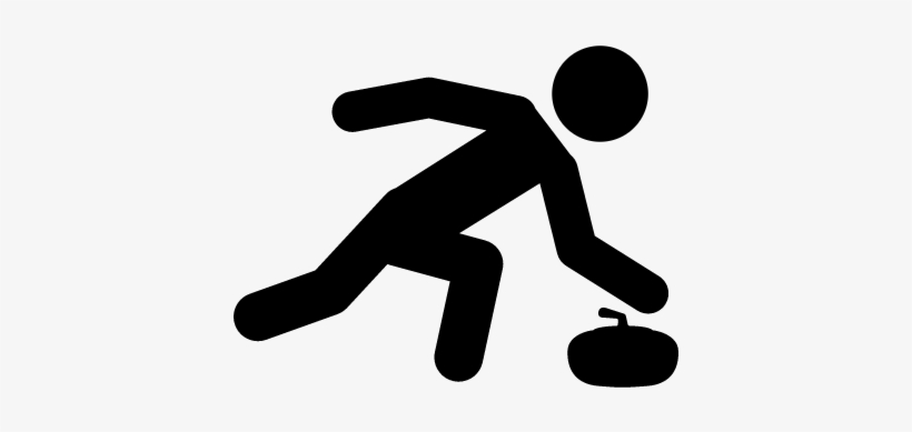 Olympic Curling Silhouette Vector - Silhouette Chess Olympic, transparent png download