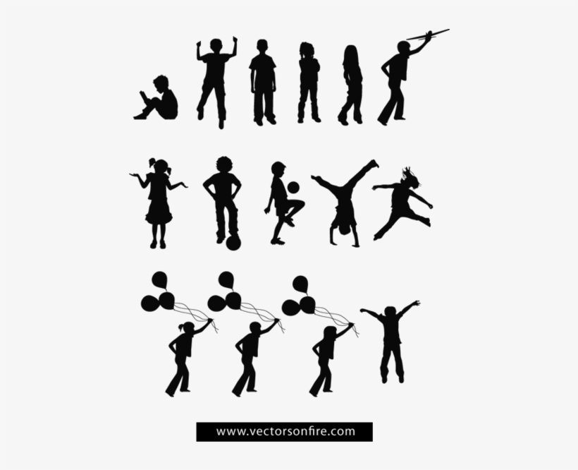 Playing Children Silhouettes - Health And Physical Education (ebook), transparent png download