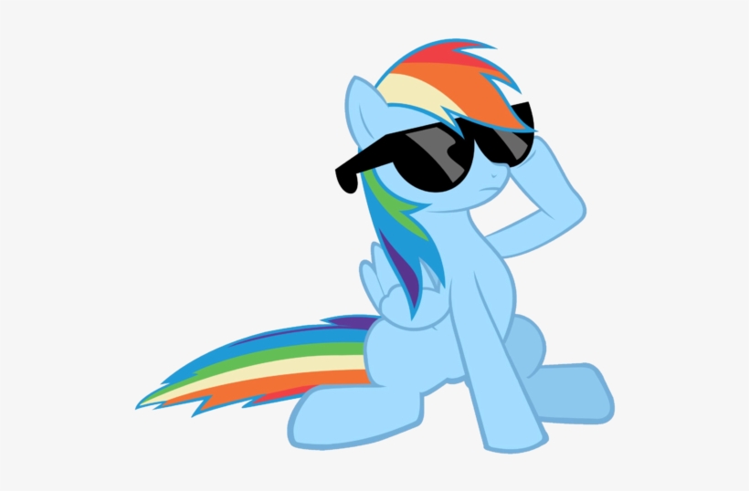 Fanmade Rainbow Dash In Sunglasses - My Little Pony Rainbow Dash Sunglasses, transparent png download