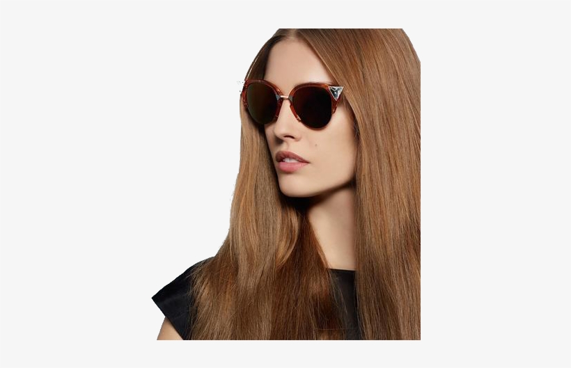 Brunette Png File - Model With Sunglasses Png, transparent png download