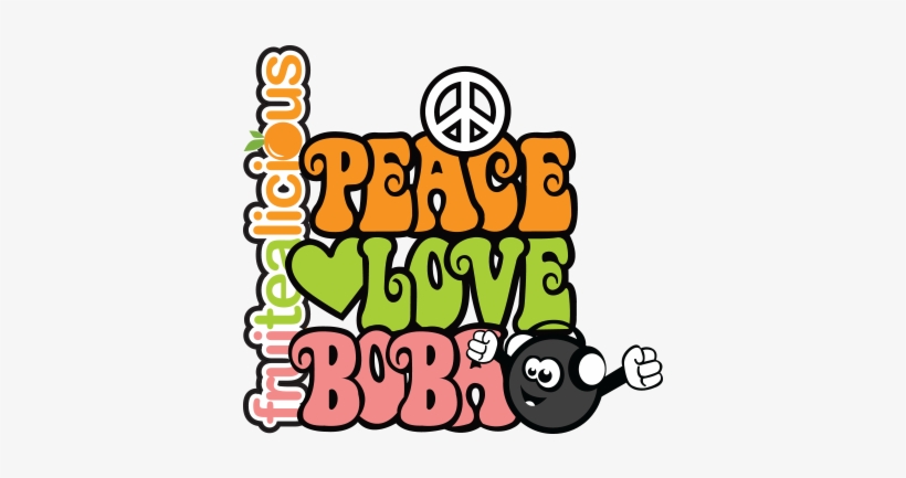 Peace Love Boba - Reggae Peace Love Music Cube Ottoman, transparent png download