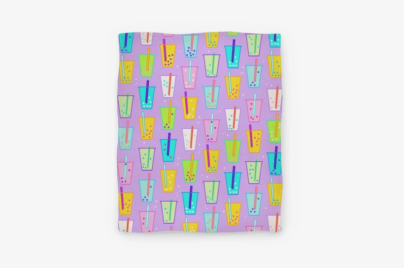 Boba Bubble Tea Pattern Blanket - Blanket, transparent png download