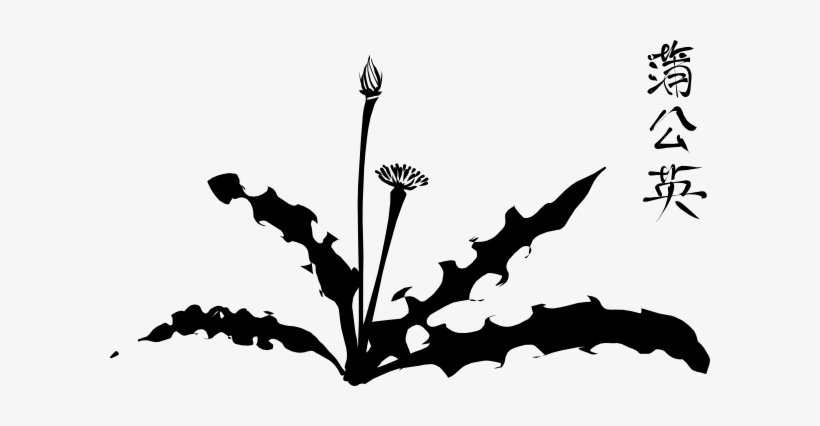 Calligraphic Dandelion Clip Art - Clip Art Of Weeds, transparent png download