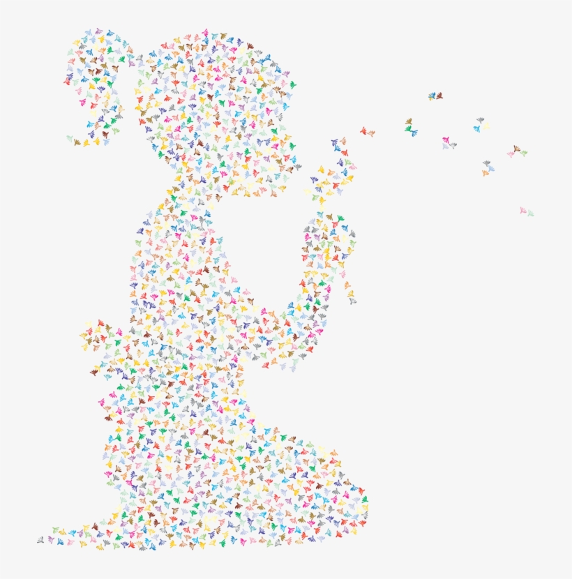 The Dandelion Girl Computer Icons Drawing - Girl Confetti Transparent Background, transparent png download