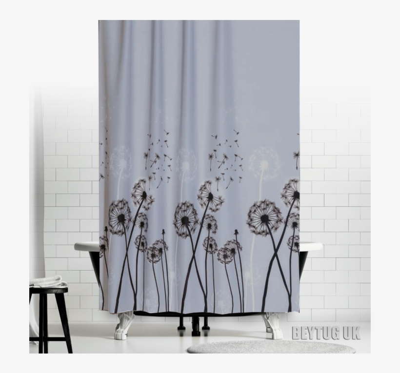 Buy Quality Narrow Width Fabric Shower Curtains From - Fabric Bathroom Shower Curtain Extra Long - Rings Included, transparent png download