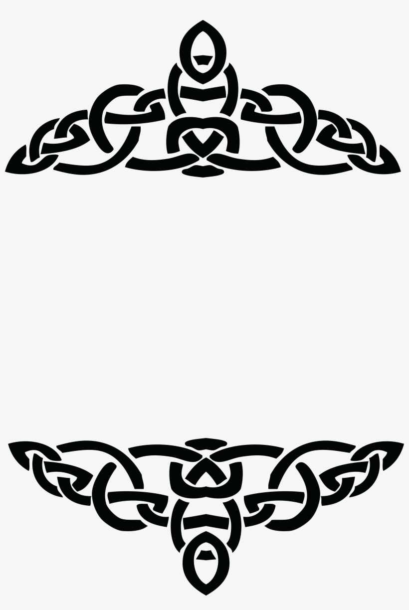 Free Clipart Of A Celtic Border Design Element In Black - Border Design For Logo, transparent png download