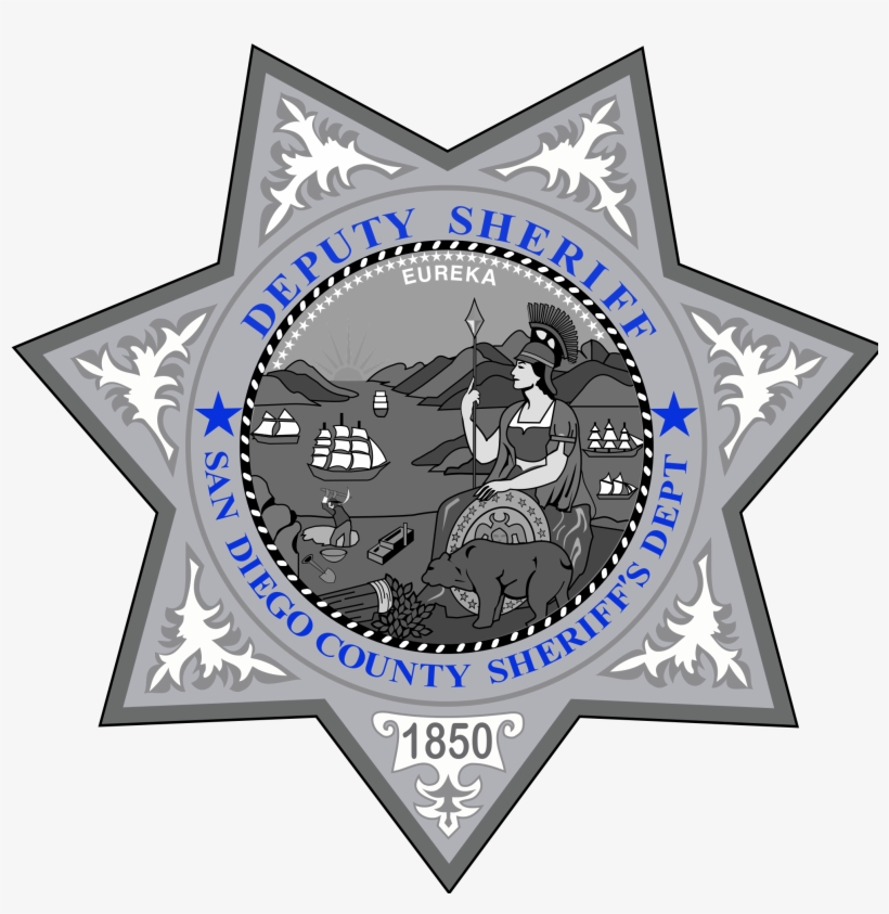 Badge Of The San Diego County Sheriff's Department - San Diego County Sheriff Department Logo, transparent png download