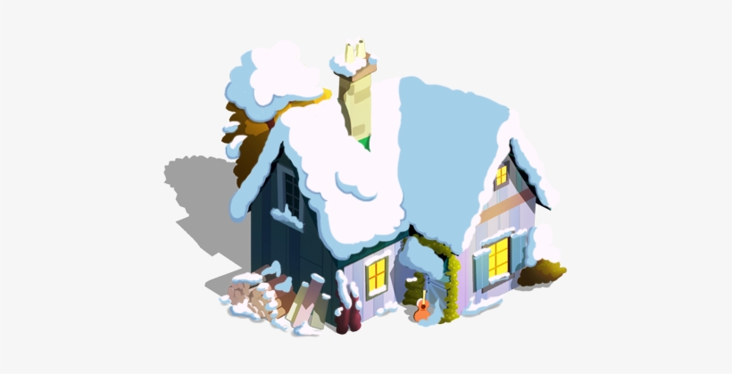 Log Cabin Winter - Portable Network Graphics, transparent png download