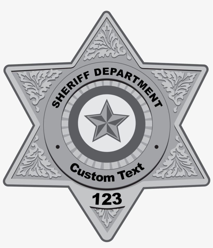 Custom Silver Sheriff Badge Sticker - Sheriff Badge Sticker Transparent