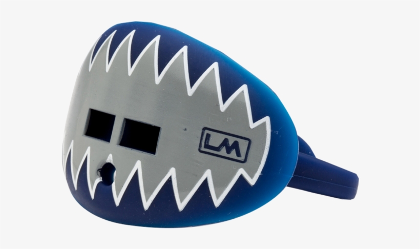 Shark Teeth Navy Blue Football Mouthpiece - Pacifier Style Lip Protector Mouthguard - Shark Teeth, transparent png download