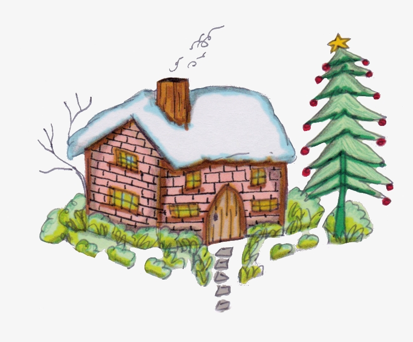 Png Transparent On The Hand-painted Mountain Cabin - Portable Network Graphics, transparent png download