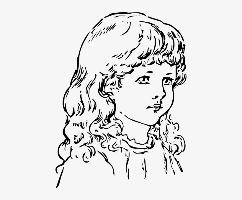 A Little Girl Svg Clip Arts 444 X 598 Px, transparent png download