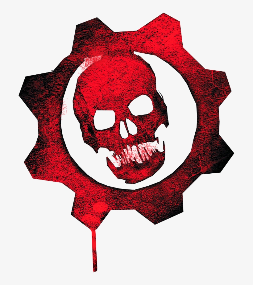 Skull Download Png - Logo Gears Of War Png, transparent png download
