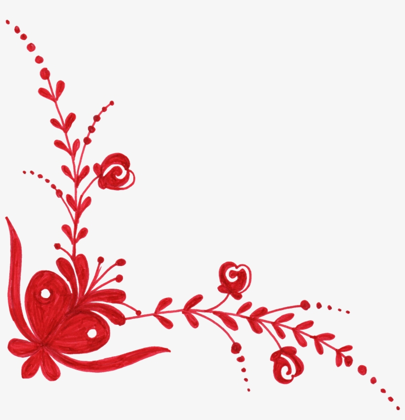 Png File Size - Png Format Flower Corner Png, transparent png download
