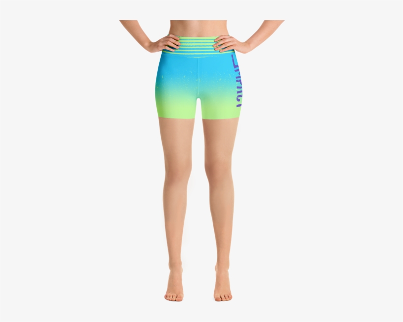 Blue-gradient Shorts - Boombox Yoga Hose - Yoga Leggings - Yogahosen - Süße, transparent png download