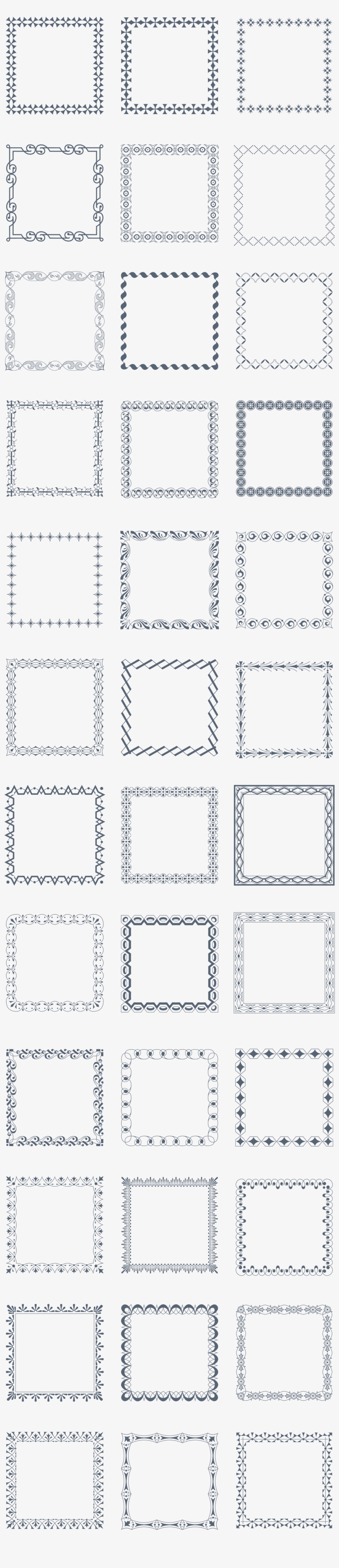 Preview All The Vintage Vector Borders, Carefully Traced - Parallel, transparent png download