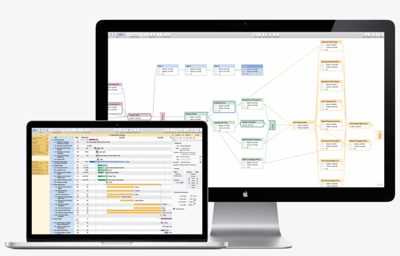 Omniplan 3 On Macbook Pro And A Thunderbolt Display - Apple Thunderbolt Display, transparent png download