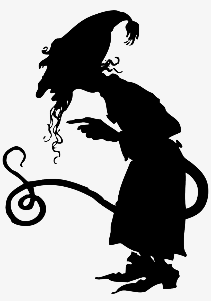 Black Silhouette Tail Beard Png Image - Stranger Clip Art, transparent png download