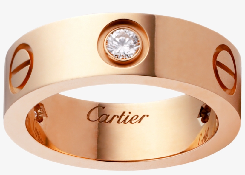 Love Ring, 3 Diamondspink Gold, Diamonds - Love Ring, 3 Diamonds, transparent png download
