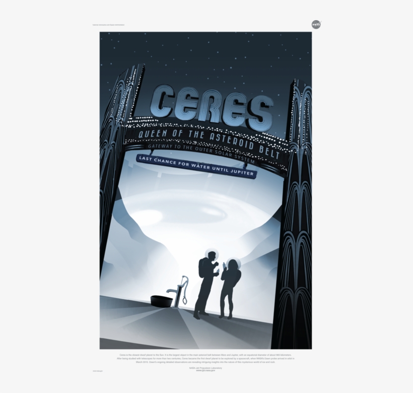 Ceres Is The Closest Dwarf Planet To The Sun - Nasa Ceres Poster, transparent png download