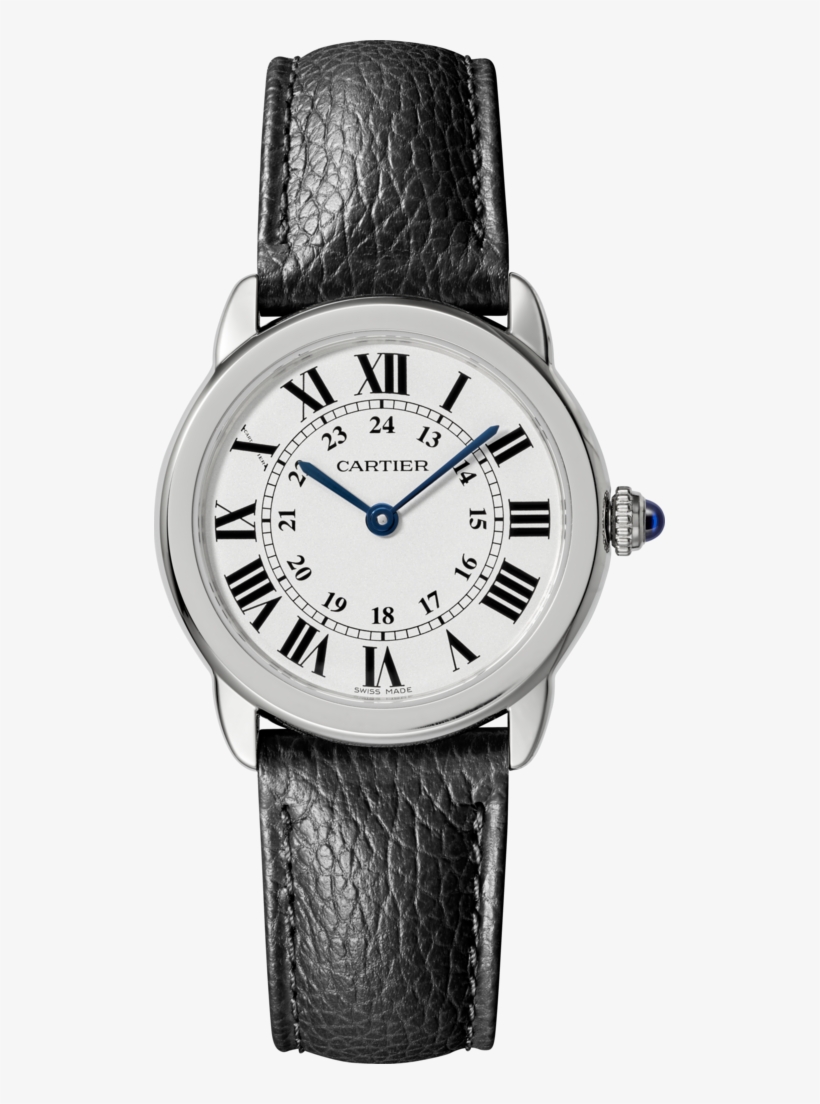 Ronde Solo De Cartier Watch29mm, Steel, Leather - Cartier Ronde Solo Men 18k, transparent png download