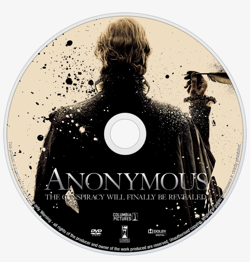 Anonymous Dvd Disc Image - Anonymous Movie, transparent png download
