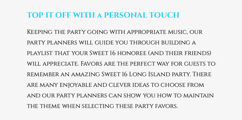 Long Island Sweet 16 Party Planners - Sweet Sixteen, transparent png download