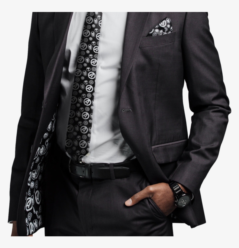 Black Suit Png Transparent Image - Secret Identity Avengers Suit Jacket, transparent png download