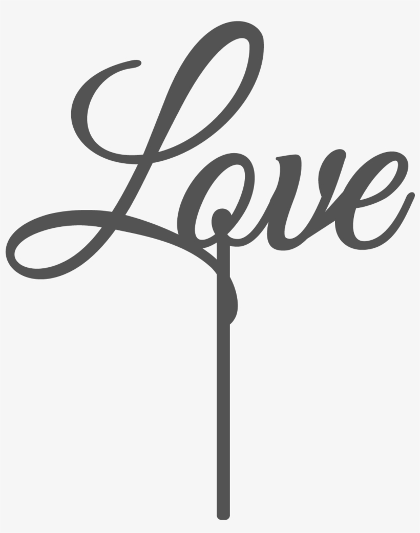 Love Wedding Cake Topper - Love You Darling Status, transparent png download